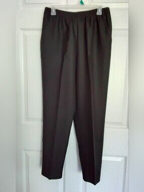 Women's Donkenny Black Elastic-Waist Dress Pants